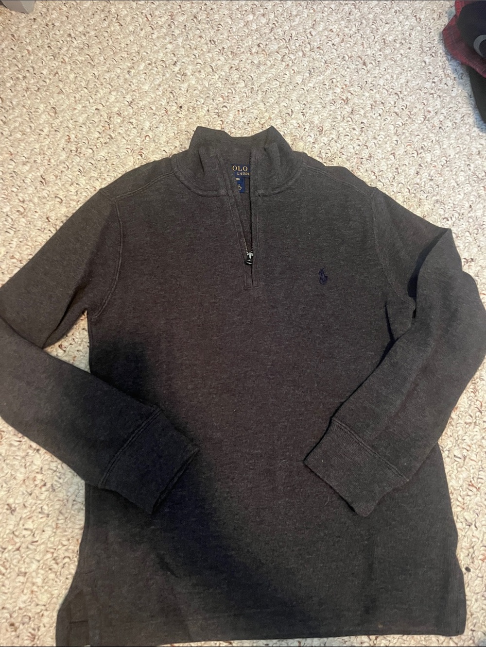 Polo by Ralph Lauren Dark Charcoal Half-Zip Pullover Sweater